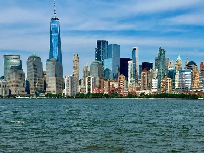 Manhattan skyline from the Hudson River in New York